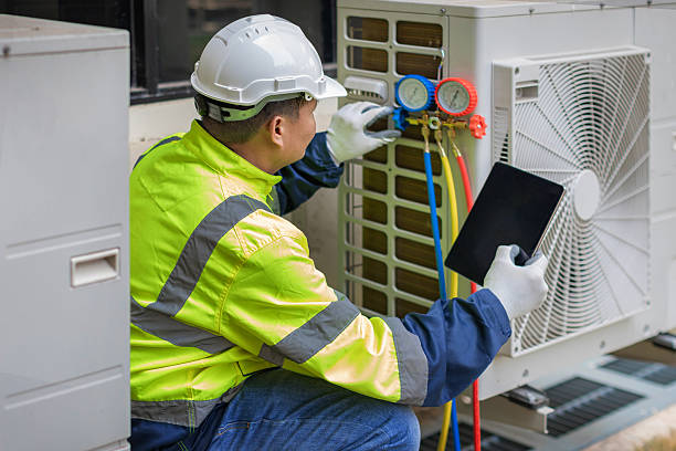 Professional Heat Pump Repair technician working in Lake View, NY